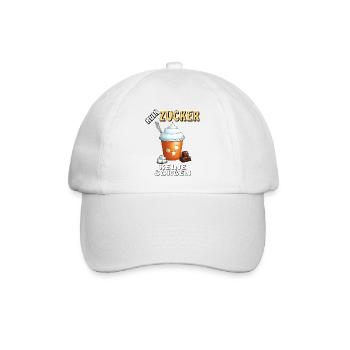 KEIN ZUCKER KEINE SORGEN - Baseballkappe - Weiß/Weiß - Vorne