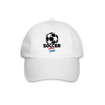 Niederlande Soccer Ball Flagge Fußballteam Logo - Baseballkappe - Weiß/Weiß - Vorne