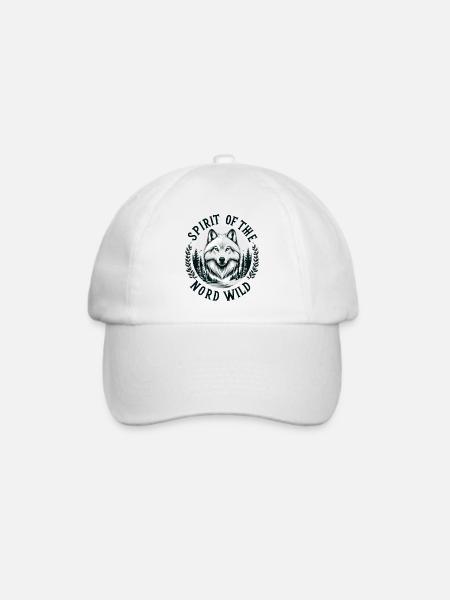 Spirit of the Wolf - Baseballkappe - Weiß/Weiß