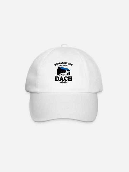 Zuhause ist wo mein Dach arbeitet - Photovoltaik - Baseballkappe - Weiß/Weiß
