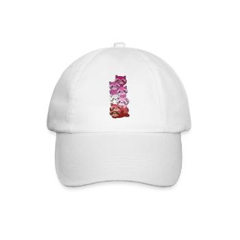 Lipstick Lesbisch Flagge Pride LGBTQ süße Waschbär - Baseballkappe - Weiß/Weiß - Vorne