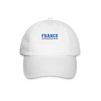 FRANKREICH Flagge und Wappen Frankreichs. Ertragen - Baseballkappe - Weiß/Weiß - Vorne