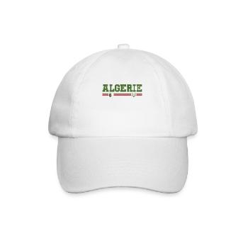 ALGERIEN, Flagge und Emblem Algeriens. Ertragen - Baseballkappe - Weiß/Weiß - Vorne
