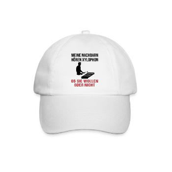 Xylophon-Klänge für die Nachbarn Geschenk - Baseballkappe - Weiß/Weiß - Vorne