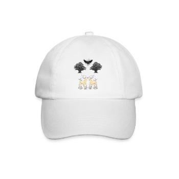 Nacht Himmel Natur Adler Wildnis Wildtiere Rehbock - Baseballkappe - Weiß/Weiß - Vorne
