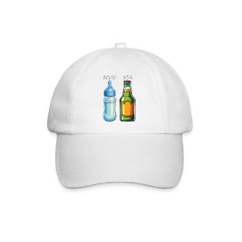 BABYFLASCHE BIERFLASCHE BABY DAD - Baseballkappe - Weiß/Weiß - Vorne