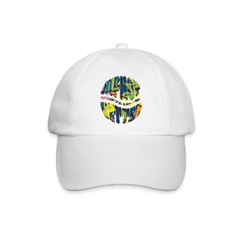 HipHop makes it all better - Baseballkappe - Weiß/Weiß - Vorne