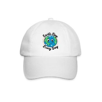 Earth Day Umweltschutz Umweltschützer Geschenkidee - Baseballkappe - Weiß/Weiß - Vorne