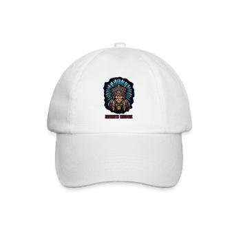 Unendliche Weisheit amerikanischer Ureinwohner - Baseballkappe - Weiß/Weiß - Vorne