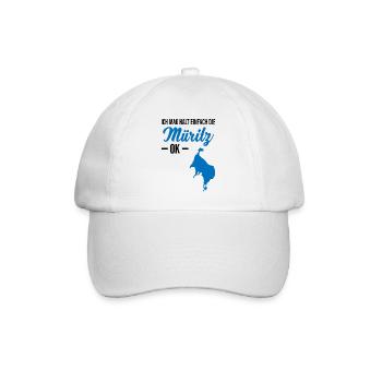 Einfach Müritz-Liebe - Ohne Wenn und Aber - Baseballkappe - Weiß/Weiß - Vorne