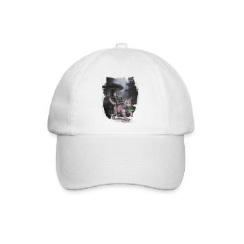 Abenteuer Reise Katze Ratte Ausflug Reisender - Baseballkappe - Weiß/Weiß - Vorne