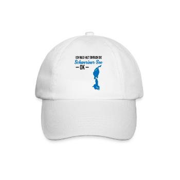 Einfach Schweriner See Liebe - Baseballkappe - Weiß/Weiß - Vorne