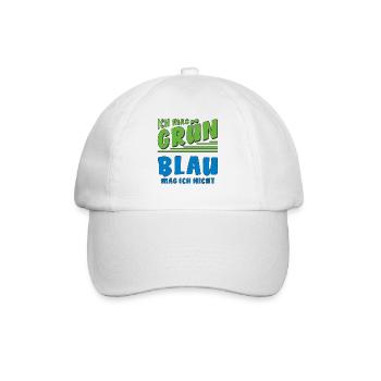 ICH MAG GRÜN BLAU MAG ICH NICHT - Baseballkappe - Weiß/Weiß - Vorne