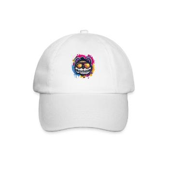 Was für ein verrückt cooler Bär - Baseballkappe - Weiß/Weiß - Vorne