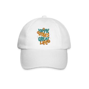Hippie Vibes - Baseballkappe - Weiß/Weiß - Vorne