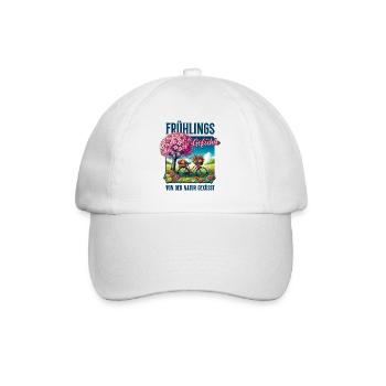 Frühling Gartenparty Outfit Natur Geschenk - Baseballkappe - Weiß/Weiß - Vorne