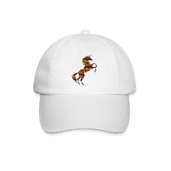 Junk Food Einhorn TShirt Ungesunde Lebensmittel Magisch - Baseballkappe - Weiß/Weiß - Vorne