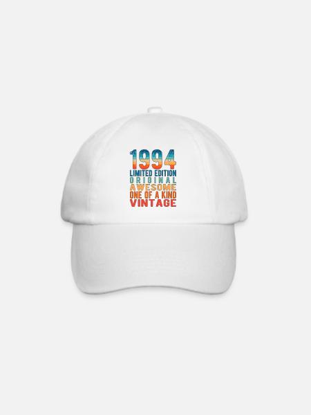 Limited Edition seit 1994 Geburtstag Vintage 1994 - Baseballkappe - Weiß/Weiß