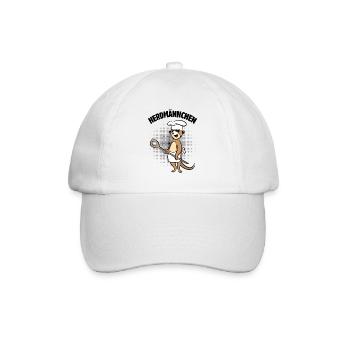 Herdmännchen - Erdmännchen mit Kochlöffel - Baseballkappe - Weiß/Weiß - Vorne