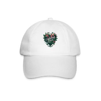 Unerschütterliche Liebe Jeremia 31:3 Botanisches - Baseballkappe - Weiß/Weiß - Vorne