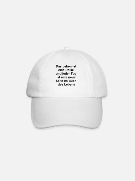 Lebensreise Geschenk - Baseballkappe - Weiß/Weiß