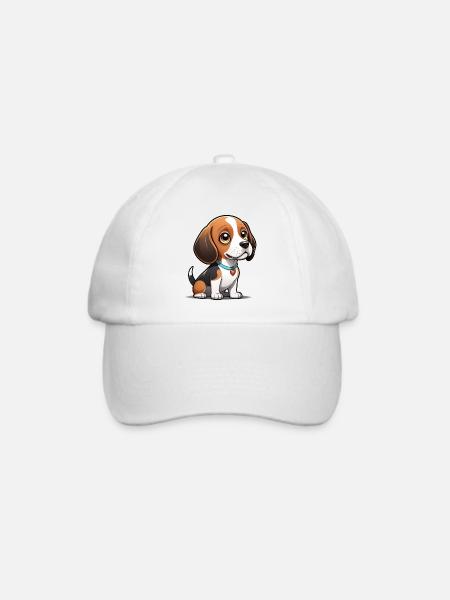 Beagle Heart Pup - Baseballkappe - Weiß/Weiß