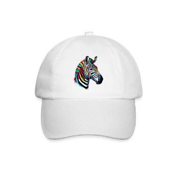 Zebra - Baseballkappe - Weiß/Weiß - Vorne