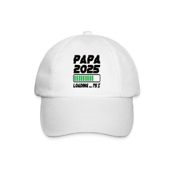 Papa 2025 Loading - Baseballkappe - Weiß/Weiß - Vorne
