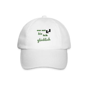 Gummistiefel Outdoor Draußen Garten und Feld Motiv - Baseballkappe - Weiß/Weiß - Vorne