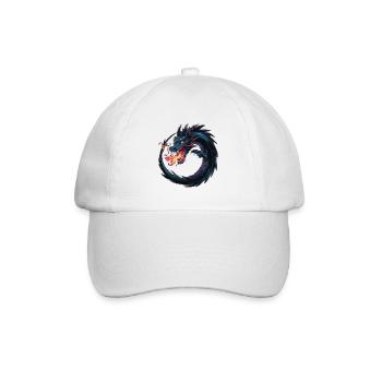 FEUER IM DRACHEN - Baseballkappe - Weiß/Weiß - Vorne