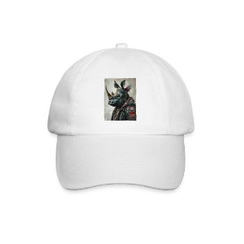 Patriotischer Punk-Nashorn - Baseballkappe - Weiß/Weiß - Vorne