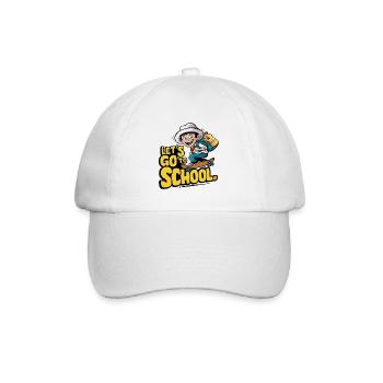 LASS UNS ZUR SCHULE GEHEN - Baseballkappe - Weiß/Weiß - Vorne