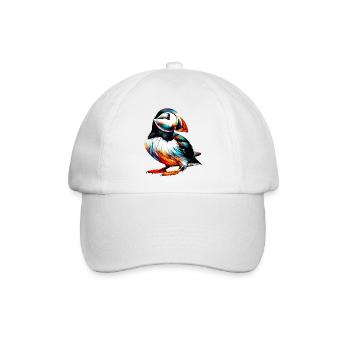 Papageitaucher - Baseballkappe - Weiß/Weiß - Vorne