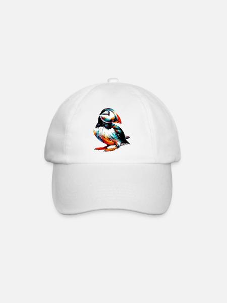 Papageitaucher - Baseballkappe - Weiß/Weiß
