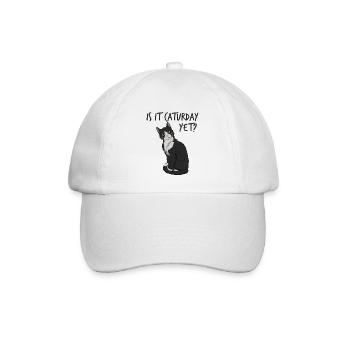 Ist es Samstag? Noch ein lustiger Katzenliebhaber- - Baseballkappe - Weiß/Weiß - Vorne