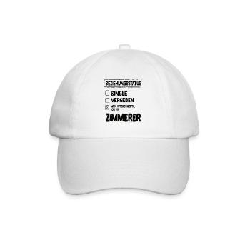 Zimmerer Beziehungsstatus - Baseballkappe - Weiß/Weiß - Vorne