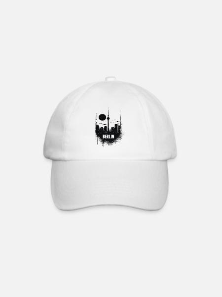 Berliner Skyline - Baseballkappe - Weiß/Weiß
