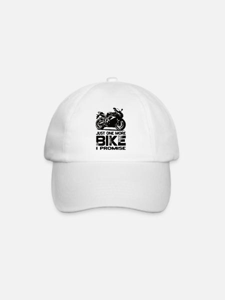Just One More Bike I Promise Motorrad Biker - Baseballkappe - Weiß/Weiß