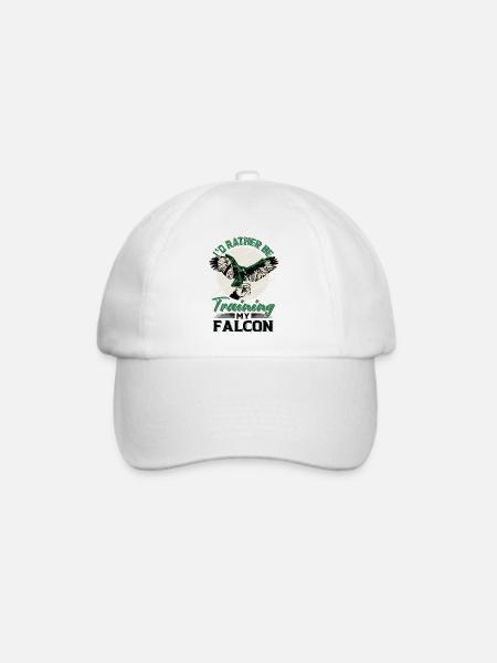 Falke Falkner Spruch - Baseballkappe - Weiß/Weiß