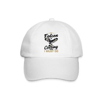 Falke Falkner Spruch - Baseballkappe - Weiß/Weiß - Vorne