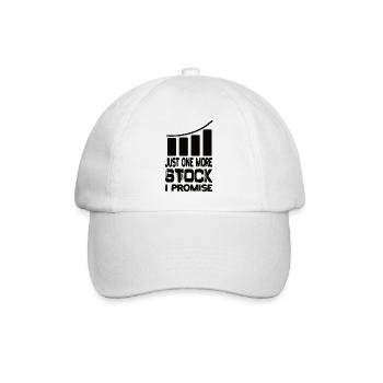Just One More Stock I Promise Aktien Vermögen - Baseballkappe - Weiß/Weiß - Vorne