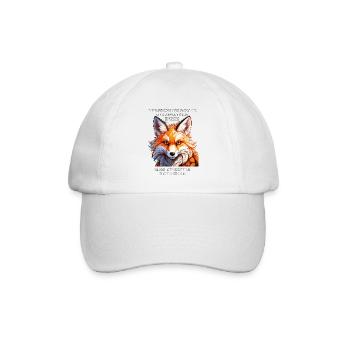 DER FUCHS IST SCHLAU - Baseballkappe - Weiß/Weiß - Vorne