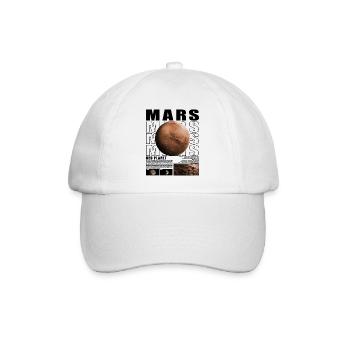 Mars Planet Weltraum Kosmologie Astrophysik - Baseballkappe - Weiß/Weiß - Vorne