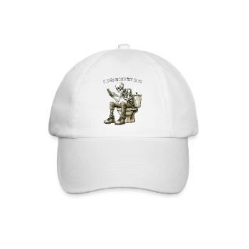 SKELETT TOILETTE PAPAS WOHLFÜHL OASE - Baseballkappe - Weiß/Weiß - Vorne