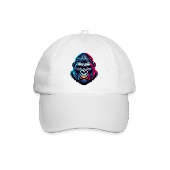 Gorilla - Baseballkappe - Weiß/Weiß - Vorne