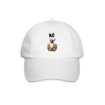 Französische Bulldogge Spruch Nö Hundeliebhaber - Baseballkappe - Weiß/Weiß - Vorne