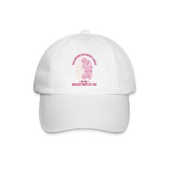 Blumen In Den Dunkelsten Teilen Von Ihnen! - Baseballkappe - Weiß/Weiß - Vorne