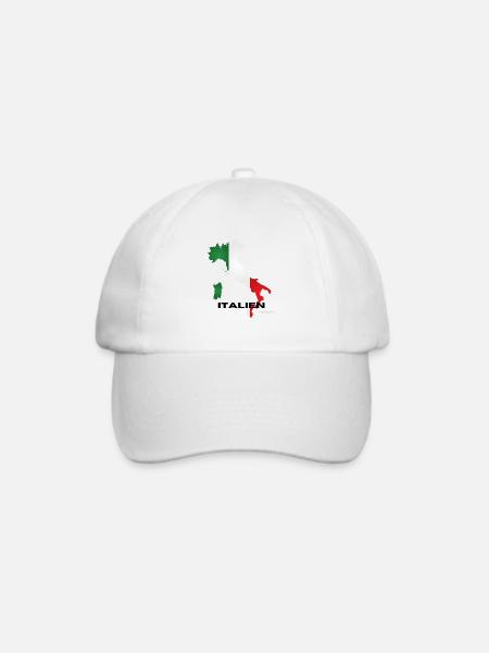 Italien - Baseballkappe - Weiß/Weiß