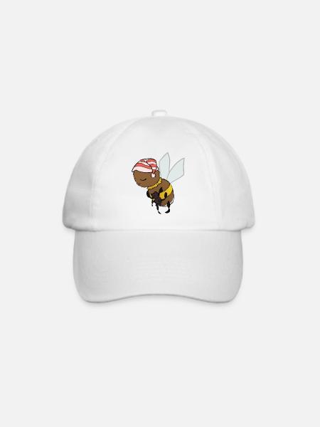 Baby-Hummel schlafend - Baseballkappe - Weiß/Weiß