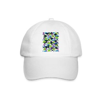 Ocean Camouflage – Meeresleben im Tarnstil - Baseballkappe - Weiß/Weiß - Vorne